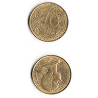 10 сантимов Франция 1978 год