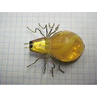 Брошь под янтарь.