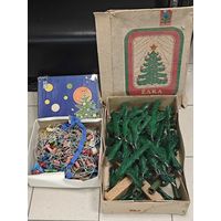 Елка советская, пластиковая. + бонусом остатки советской гирглянды