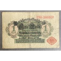 Банкнота 1 марка 1914 год. Германская империя. С рубля без МЦ.
