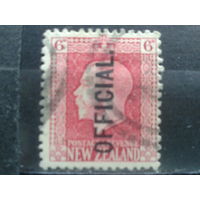 Новая Зеландия,1915. Стандарт. Король Георг V, надпечатка на 6 d. Mi-1,5 евро гаш.