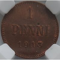 1 пенни 1913 MS-62 BN ННР