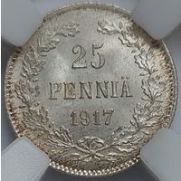 25 пенни 1917 без корон MS-67 Высокий грейд!!!