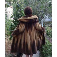 ШИКАРНАЯ НОРКОВАЯ ШУБА с КАПЮШОНОМ! ДЛИНА - 112 СМ. ОГ - 120 СМ.