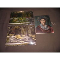 Художественное паспарту с репродукцией Крым.Никитский сад.Виктория Регия тираж 5000 шт.,и портрет.70-е г.С рубля.