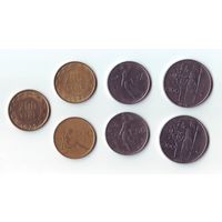 200 лир 1979, 1995, 1980. 100 лир 1977, 1979. 50 лир 1955, 1978. Италия.