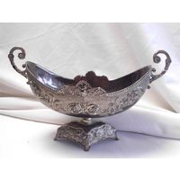 Фруктовница Конфетница Ладья Серебрение 33,0 х 14,0 см