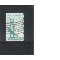 США-1964, (Мих.873) , гаш. , Мост, Карта (одиночка)