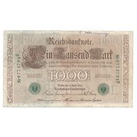 Германия 1000 марок 1910 г. Зеленая печать
