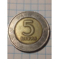 5 лит Литва 1999 год.