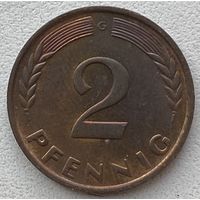 Германия 2 пфеннига 1963 г. G