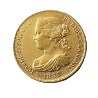 100 реалов Испания 1861г.