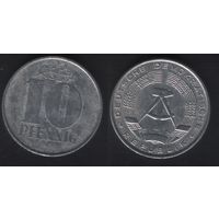 Германия ГДР km10 10 пфенниг 1983 год (_брак(p0(1(1 поворот небольшой