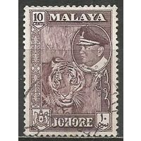 Малайские штаты. Султан Ибрагим. Тигр. 1960г. Mi#148.