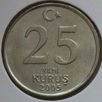 Турция 25 курушей 2005 год