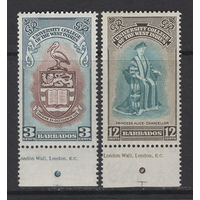 Барбадос 1951 ** Университет, Принцесса Алиса, серия 2 марки, Британские колонии