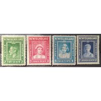 Британские колонии. Ньюфаундленд 1938-1941 SG269,271,277,279 MNH