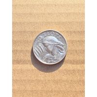 Польша 2 злотых 1925 г. Жнея. С точкой после даты. Серебро. Штемпельный блеск. аUNC