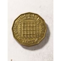 Великобритания 3 пенса 1957