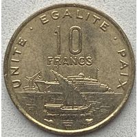 Джибути 10 франков 1996 г.