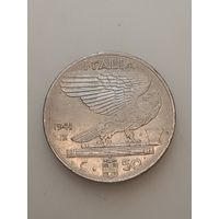 Италия 50 чентезимо 1941 года.