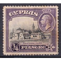 261a.BrK. Великобритания. Колонии. Кипр. Георг V. Местные мотивы. 1934 г. 3/4Pia. Mi.#120.
