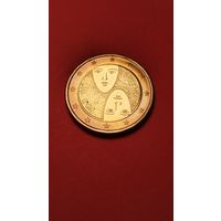 2 Евро 2006. Финляндия. 100 лет равного избирательного права в Финляндии. С рубля. (13)