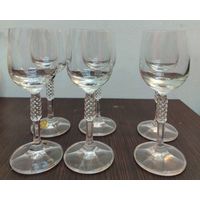 Винтажный набор бокалов 6 штук Богемия в идеальном состоянии в оригинальной коробке. 90 мл