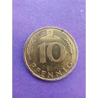 Германия ФРГ 10 пфеннигов 1995 D