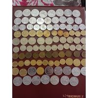 Сборный лот монет. 100шт.