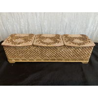 Шкатулка 26х8х7 см 3 секции