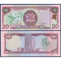 Тринидад и Тобаго, 20 долларов 2002 г., P-44b (BR, саблеклювая колибри), UNC