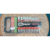 Набор головок и бит с трещоткой Isma (28 предметов)