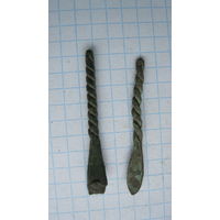 Привески старинные. Пара. Бронза, литье.