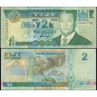 Фиджи 2 доллара образца 2000 года UNC p102