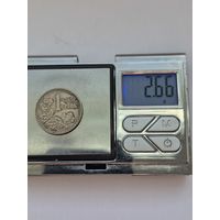 1 лит Литва,Первая Республика (1925 - 1938), 1925 года. Серебро 500. Монета не чищена. L45462.