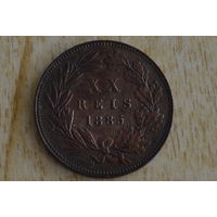 Португалия 20 реалов 1885 с 1 руб
