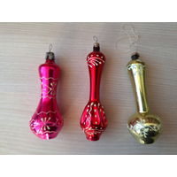 Вазы, амфоры - елочные игрушки СССР - новогоднее украшение - фосфорные, светятся, цена за все