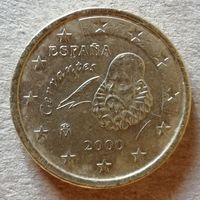 Испания 50 евроцентов 2000 г., KM# 1045