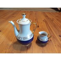 С рубля! Кофейник и сливочник позолота СССР