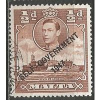 Мальта. Король Георг VI. Форт Сант Анджела. Надпечатка "Самоуправление". 1948г. Mi#200.