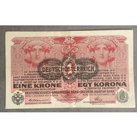 Банкнота 1 крона 1916 год. Австро-Венгрия.