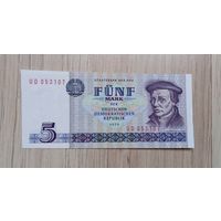 5 марок 1975 года.ГДР.UNC