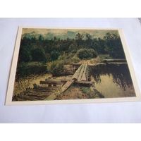 Открытка 1985г. И. Левитан. У омута.