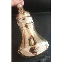 Игрушка ёлочная Колокольчик Изольда, стекло. СССР