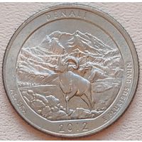 США 25 центов (квотер) 2012 Р Denali Alaska