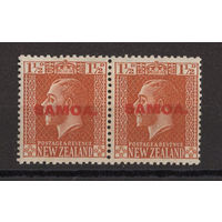 1916 Самоа  George V, сцепка 2 марки (SG 136), Британские колонии