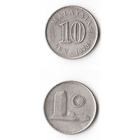 10 сенов Малайзия 1973 год