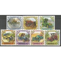 Монголия. Старые автомобили. 1980г. Mi#1328-34. Серия.