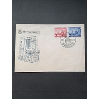 ГДР 1956 КПД с двумя марками серии "Торговая ярмарка в Лейпциге" (спецгашение) Mi.518-519 каталог 2.50 евро